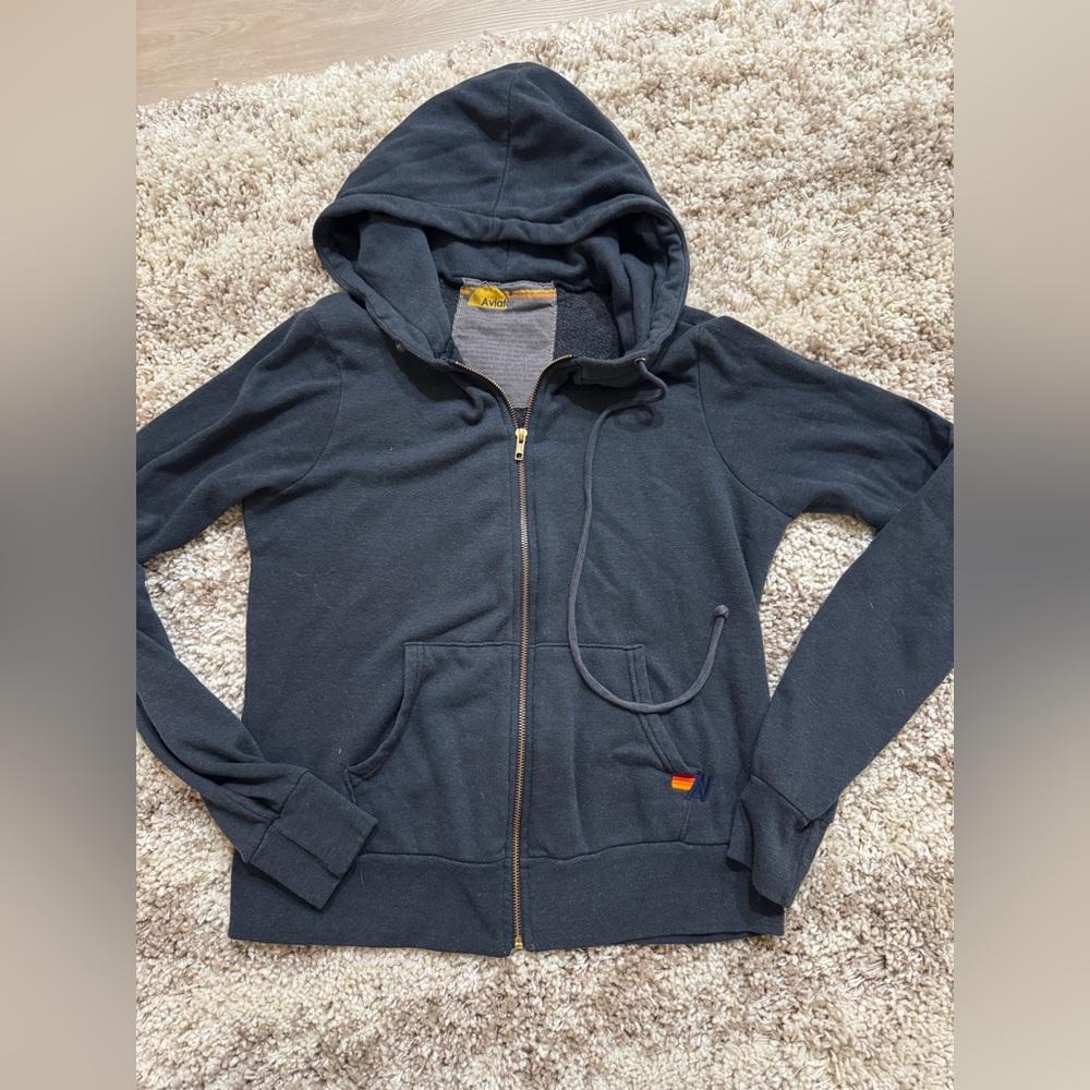 Aviator Nation Bolt Full Zip Hoodie Small